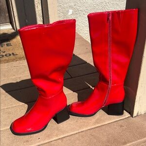 Olivia Miller Vibrant Red Heeled Boots